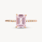 Large Starry Morganite Ring