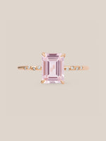Large Starry Morganite Ring
