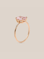 Large Starry Morganite Ring