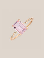 Large Starry Morganite Ring