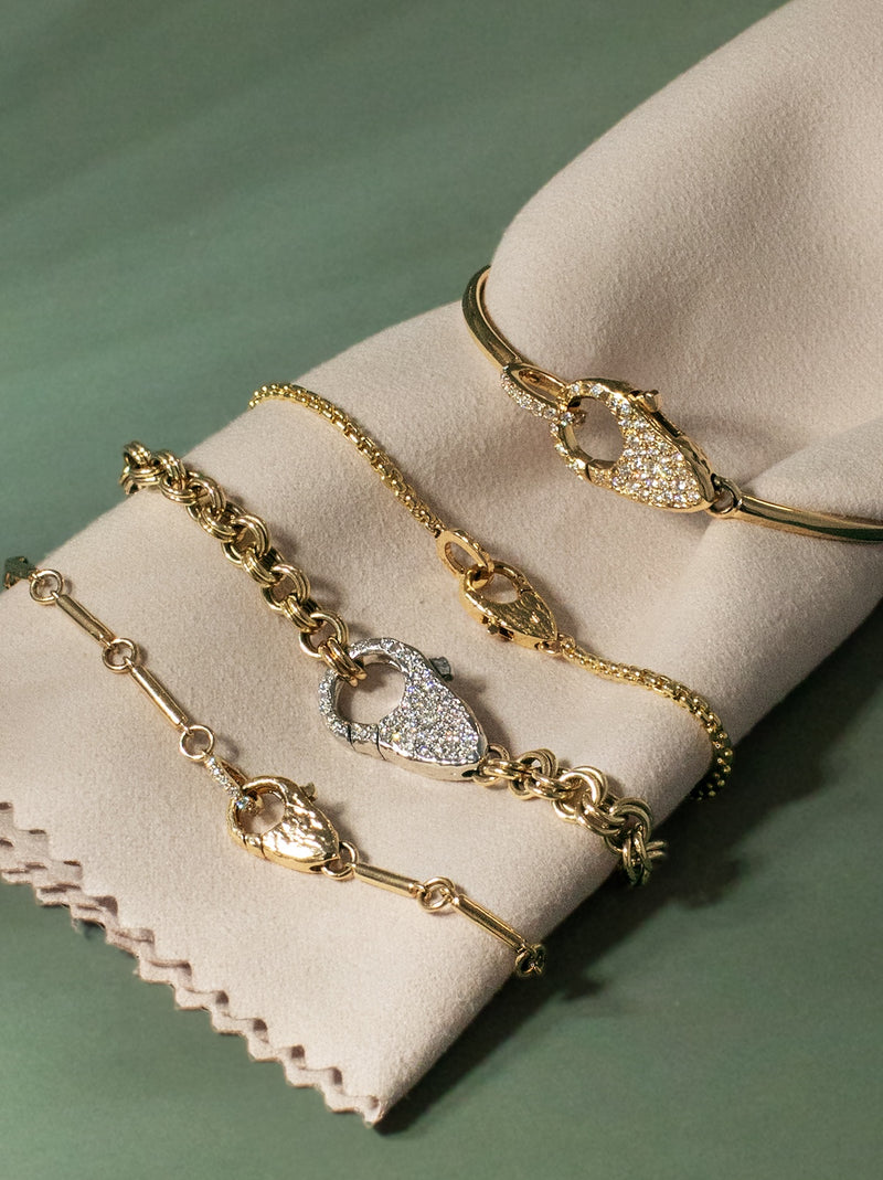 Pave Diamond Lock Bracelet