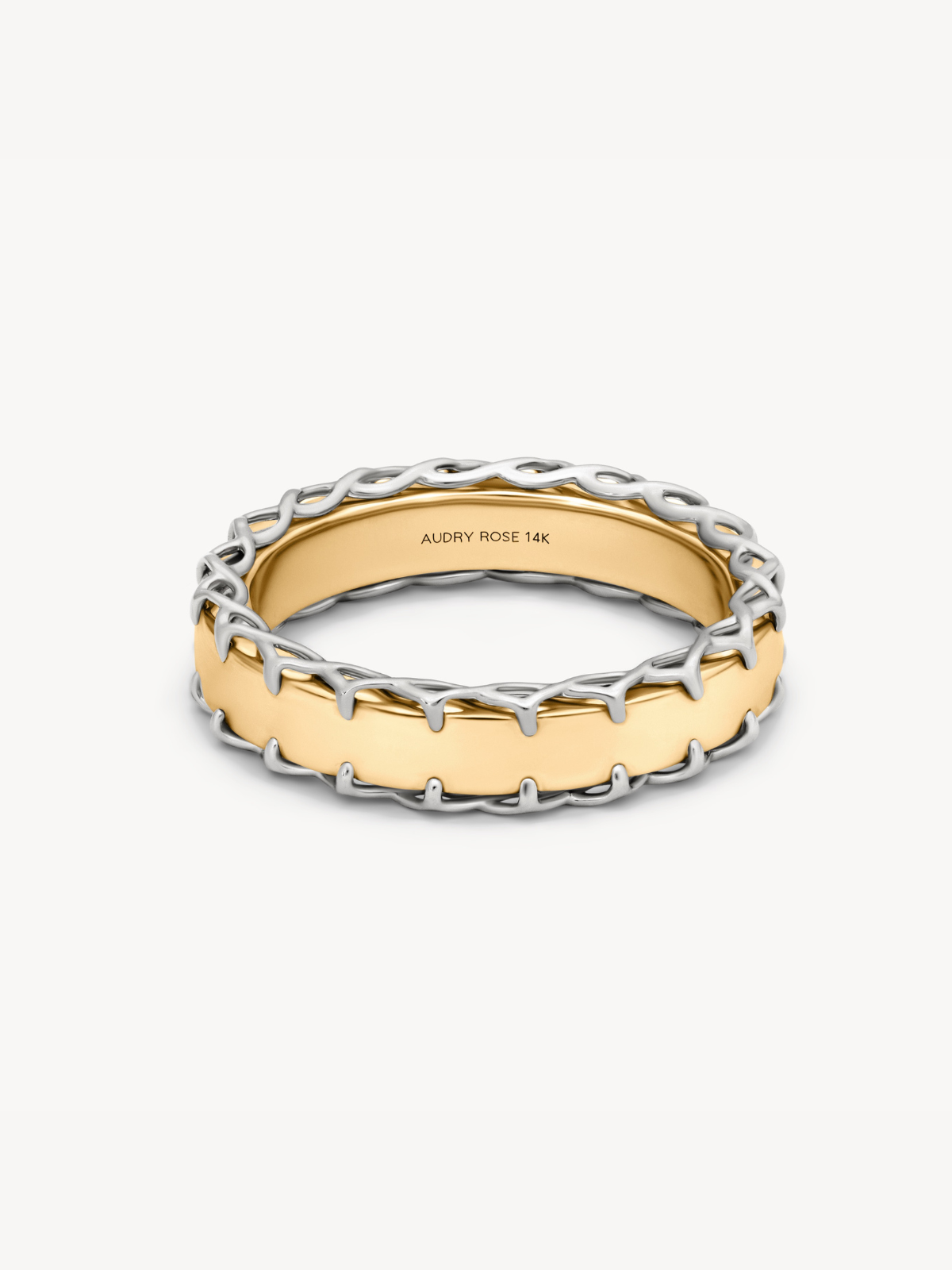 Two Toned Stitched Ring