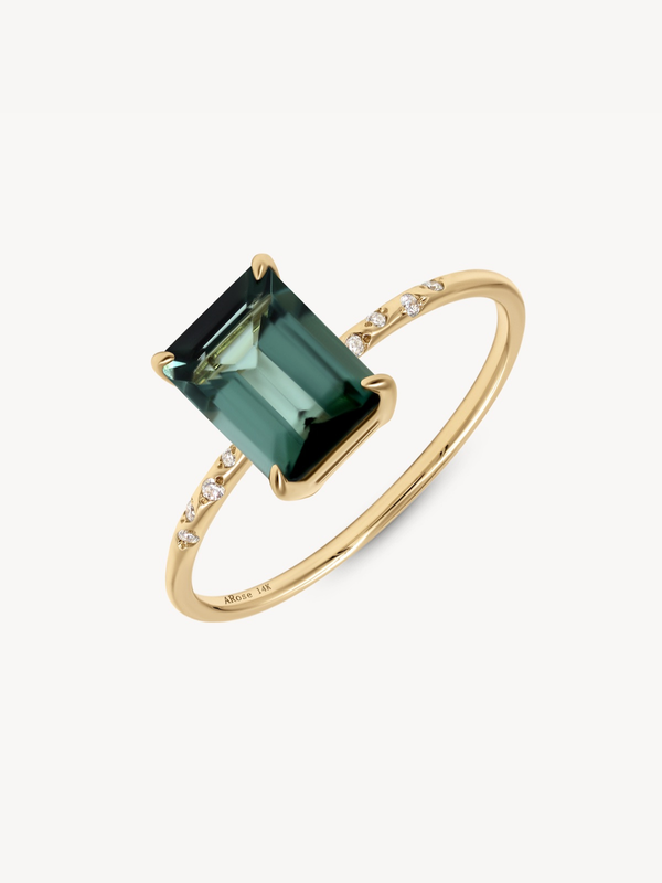 Large Starry Tourmaline Ring