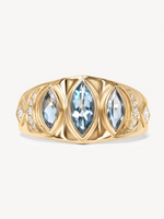 Aquamarine Celeste Ring - OOAK