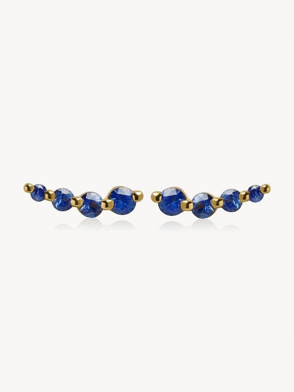 Curved Sapphire Studs