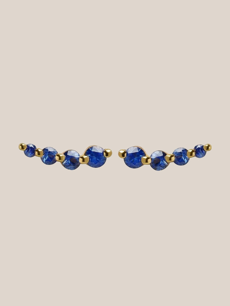 Curved Sapphire Studs