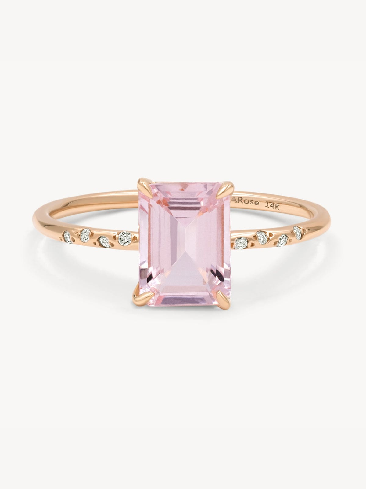 Large Starry Morganite Ring