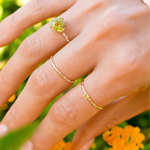 Dainty Starry Peridot Ring