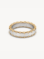 Mixed Metal Stitched Ring