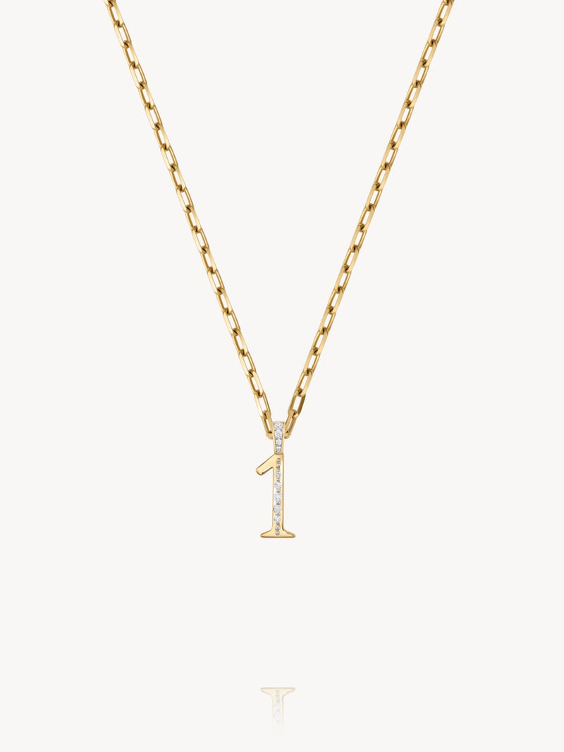 Diamond Number Pendants