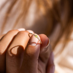 Dainty Starry Peridot Ring