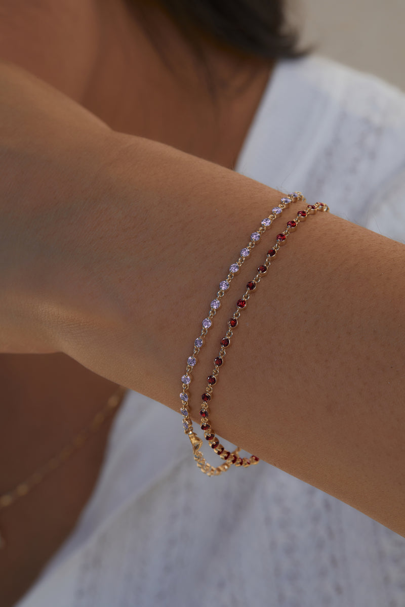 Wrapped in Garnets Bracelet