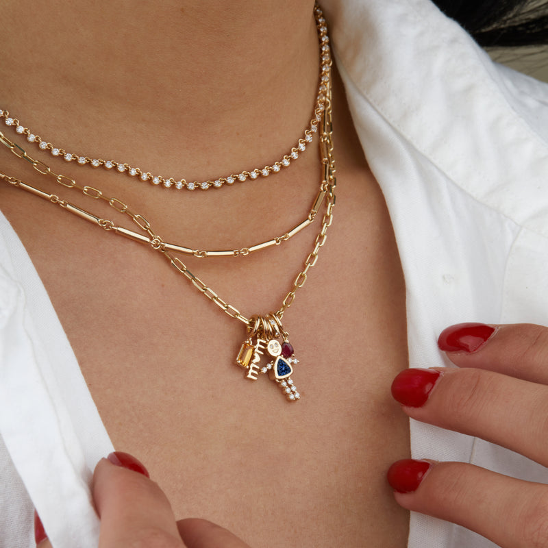 Sapphire Lulu & Lox Charm Necklace