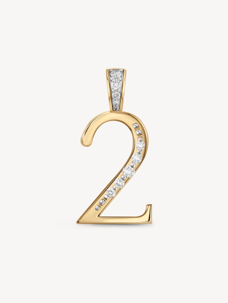 Diamond Number Pendants