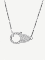 Pave Diamond Lock Necklace