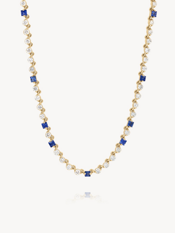 Wrapped in Sapphires and Diamonds Necklace