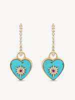 Trust Your Heart Turquoise Charm