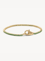 Gemstone Tennis Lock Bracelet