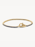 Gemstone Tennis Lock Bracelet