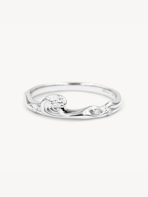 Wave Diamond Ring in 925 Sterling Silver | Audry Rose