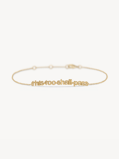 This Too Shall Pass Bracelet in 14K Yellow Gold | Audry Rose