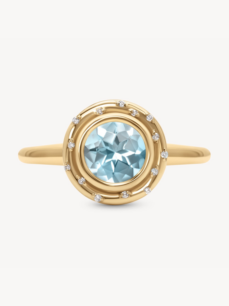 Aquamarine Spotlight Ring
