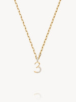 Diamond Number Pendants