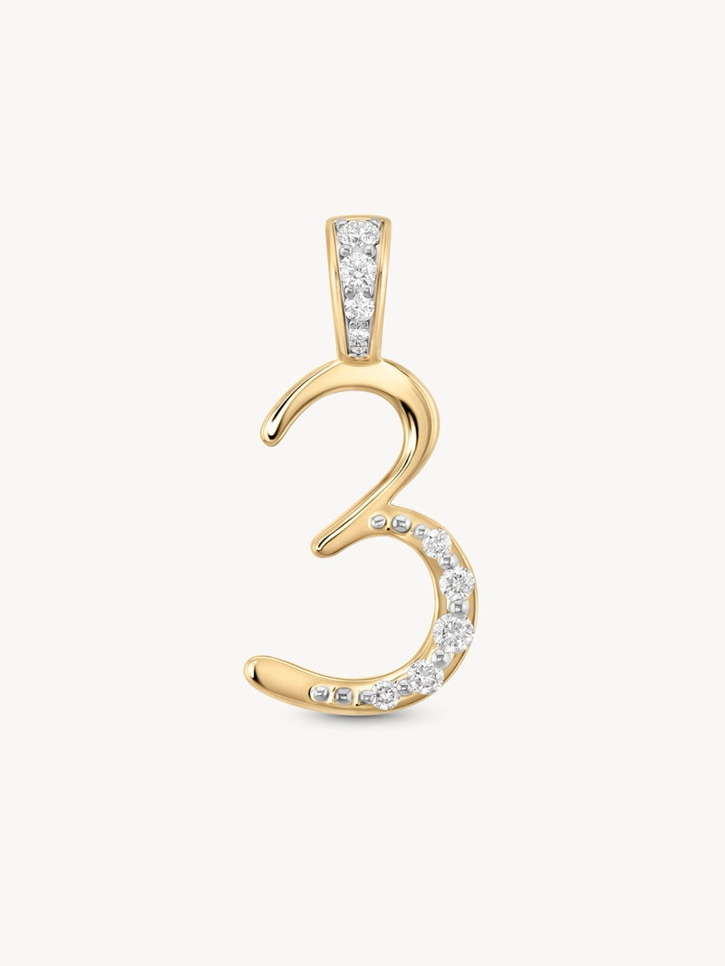 Diamond Number Pendants