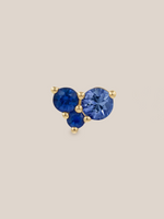 Large Sapphire Ocean Trio Studs