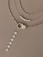 Pave Diamond Lock Necklace