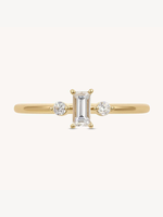 North South Baguette Trio Ring