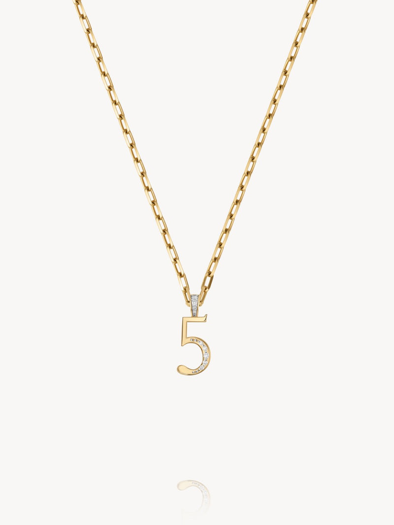 Diamond Number Pendants