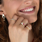 Tourmaline Birthstone Lock Ring
