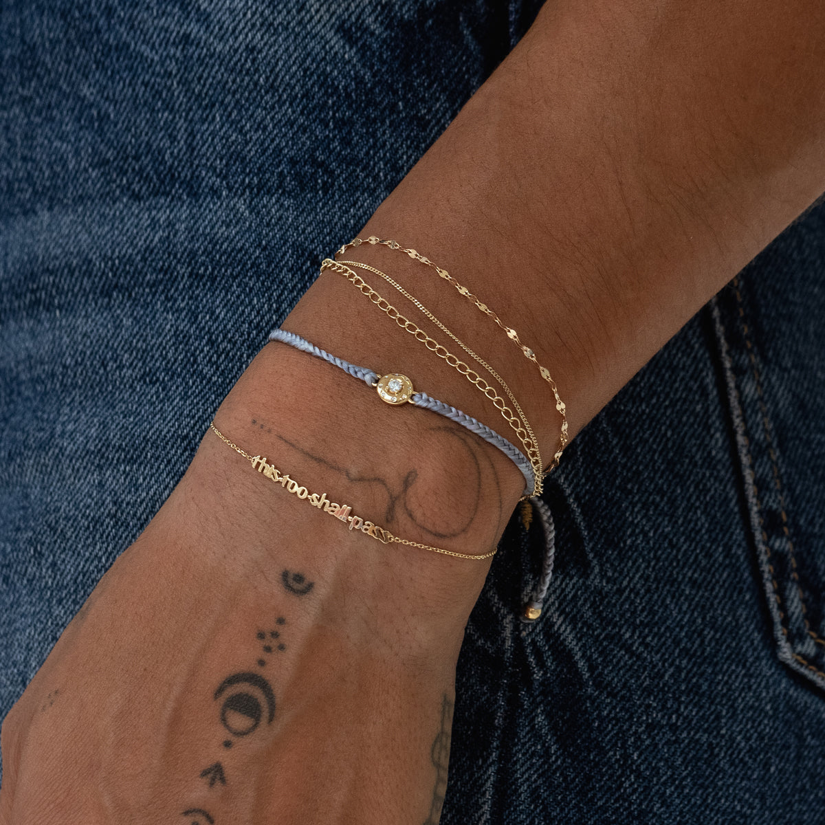 This Too Shall Pass Bracelet in 14K Yellow Gold | Audry Rose