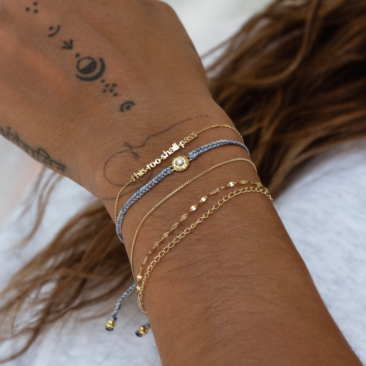 This Too Shall Pass Bracelet in 14K Yellow Gold | Audry Rose
