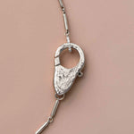Sterling Silver Lock Necklace