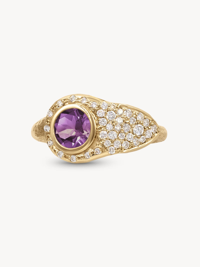 Birthstone Lock Ring