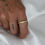 Crested Half Channel Ring