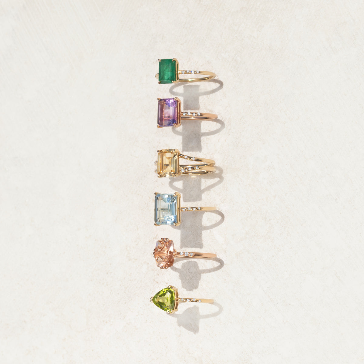 Cushion Peach Morganite and Diamond Ring in 14K Rose Gold | Audry Rose