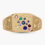 Rainbow Sapphire Celestial Ring
