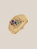 Rainbow Sapphire Celestial Ring