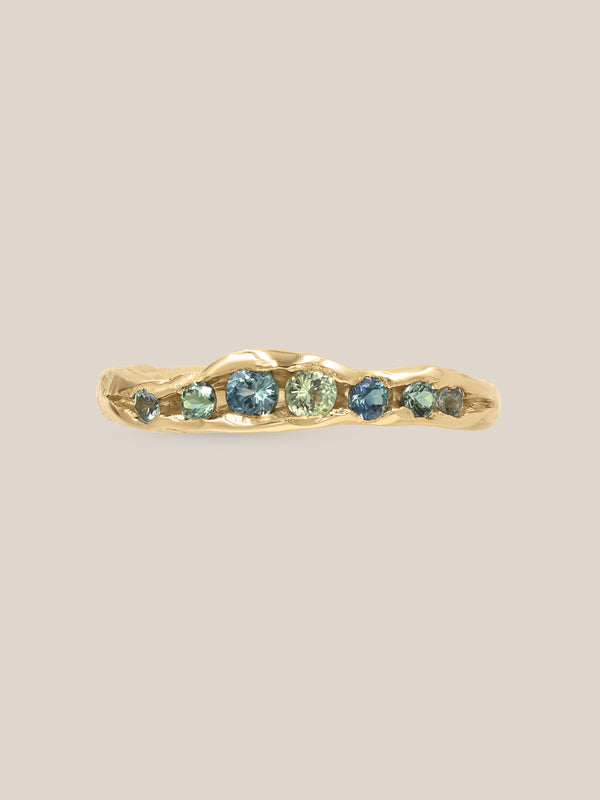 Sapphire Half Channel Ring