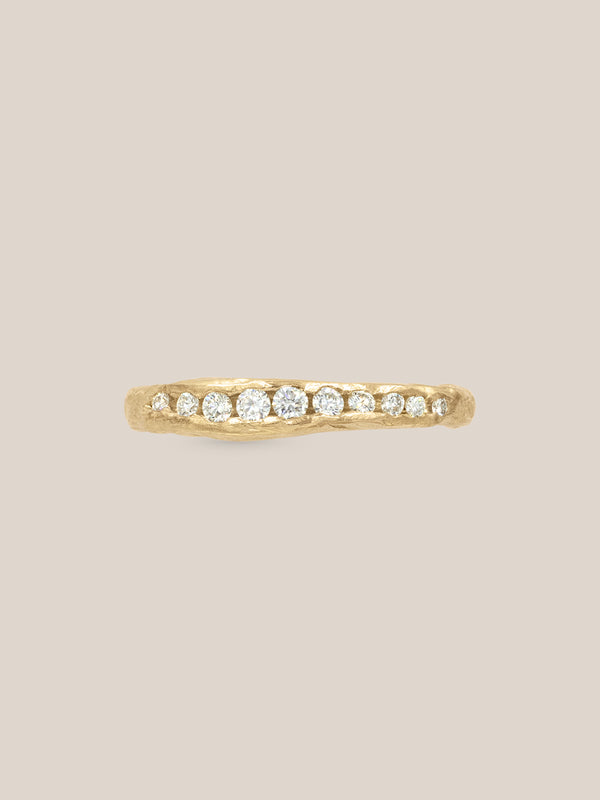 Crested Half Channel Ring