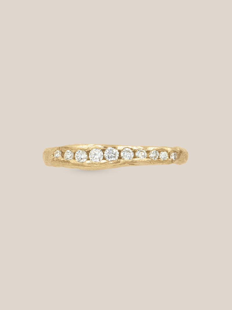 Crested Half Channel Ring