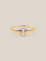 Two-Toned Diamond Buckle Ring