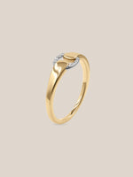 Two-Toned Diamond Buckle Ring