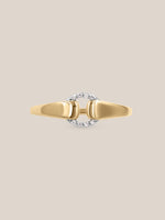 Two-Toned Diamond Buckle Ring