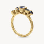 Blue Ocean Sapphires Seaweed Ring