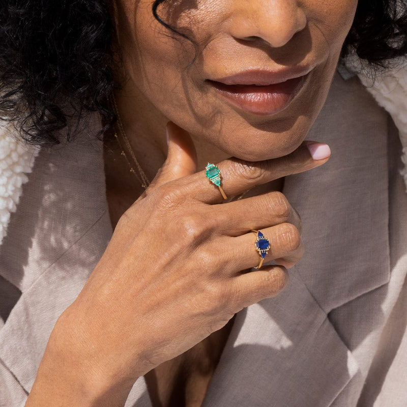 Emeralds on Emeralds Ring