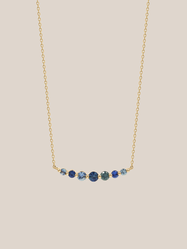 Floating Montana Sapphire Necklace